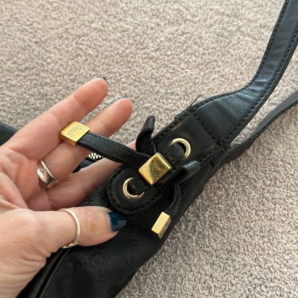 Authentic Black Leather GUCCI Hobo/Shoulder Bag EXCELLENT condition - Picture 6 of 11